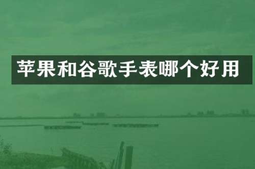 苹果和谷歌手表哪个好用