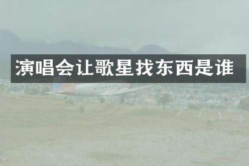 演唱会让歌星找东西是谁