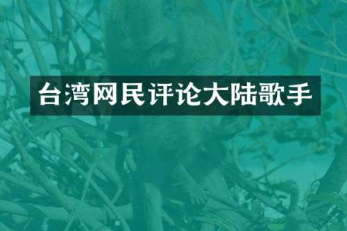 台湾网民评论大陆歌手