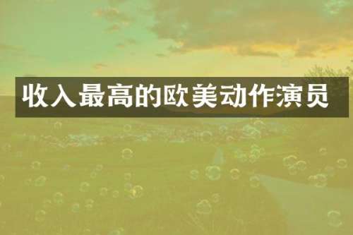 收入最高的欧美动作演员