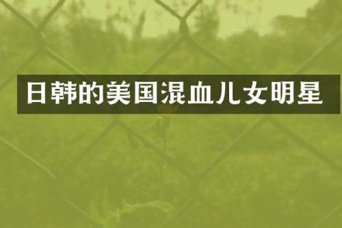 日韩的美国混血儿女明星