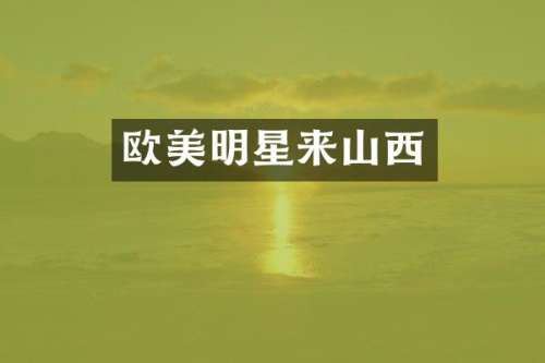 欧美明星来山西