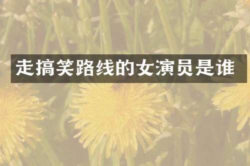 走搞笑路线的女演员是谁