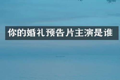 你的婚礼预告片主演是谁