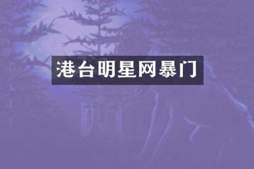 港台明星网暴门