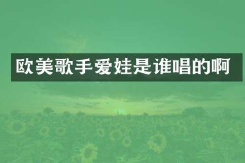 欧美歌手爱娃是谁唱的啊