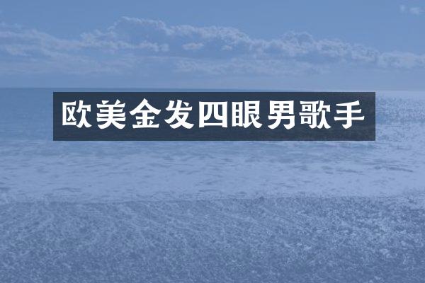 欧美金发四眼男歌手