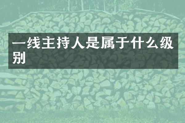 一线主持人是属于什么级别