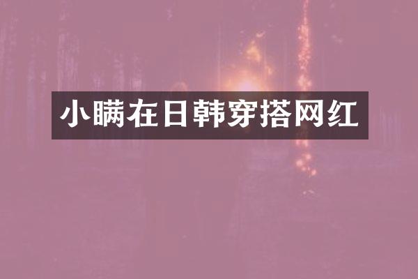小瞒在日韩穿搭网红