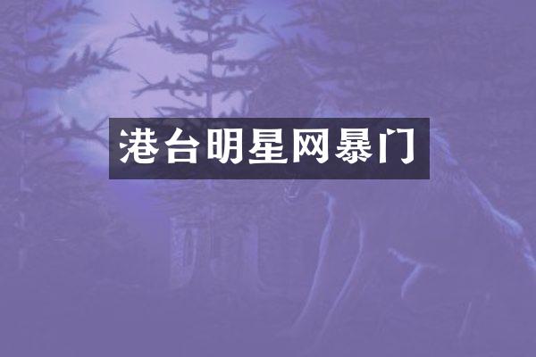 港台明星网暴门