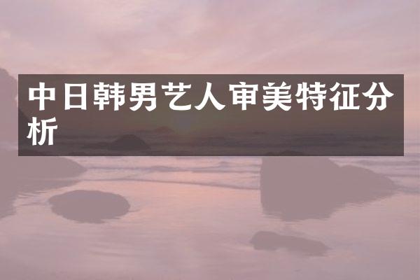 中日韩男艺人审美特征分析