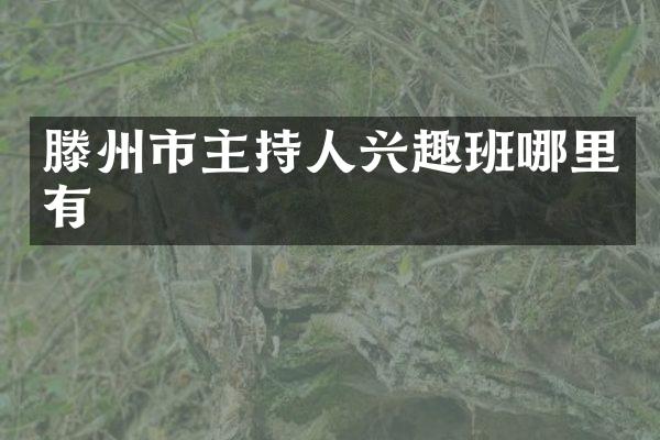 滕州市主持人兴趣班哪里有