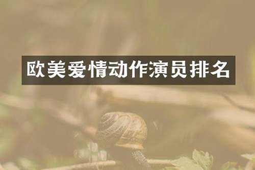 欧美爱情动作演员排名