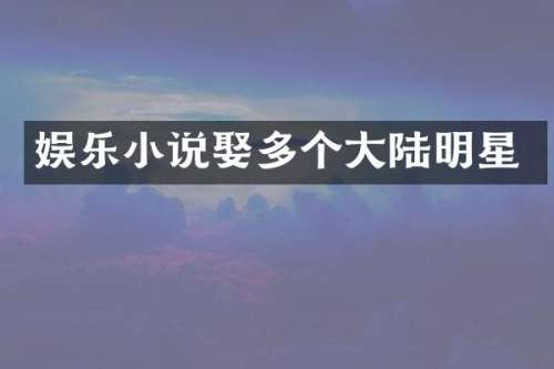 娱乐小说娶多个大陆明星