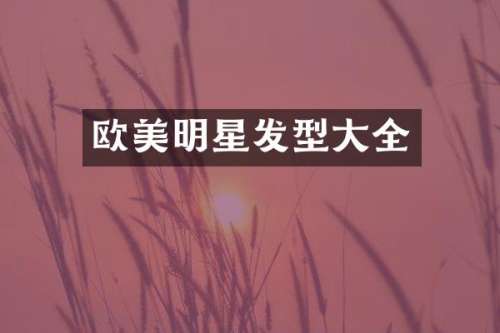 欧美明星发型大全