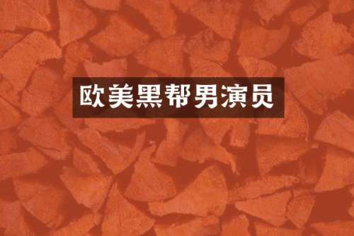 欧美黑帮男演员