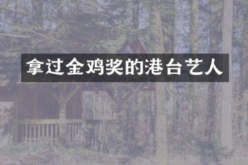 拿过金鸡奖的港台艺人