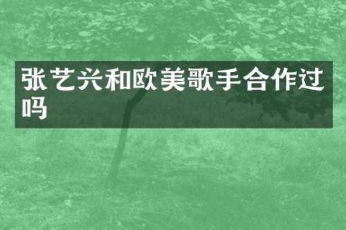 张艺兴和欧美歌手合作过吗