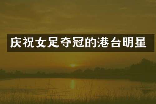 庆祝女足夺冠的港台明星