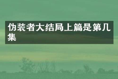 伪装者大结局上篇是第几集