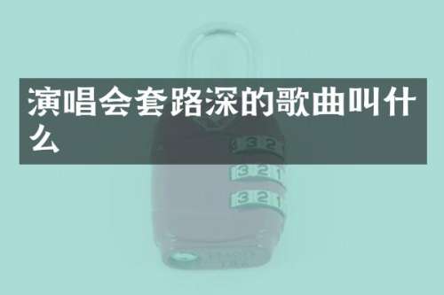 演唱会套路深的歌曲叫什么