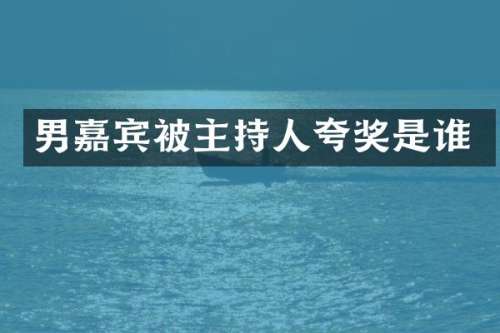 男嘉宾被主持人夸奖是谁