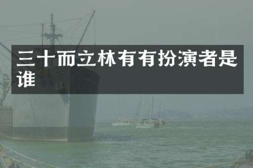 三十而立林有有扮演者是谁
