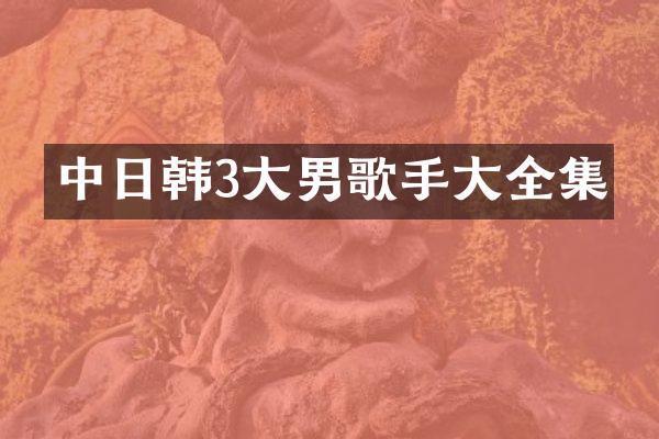 中日韩3大男歌手大全集