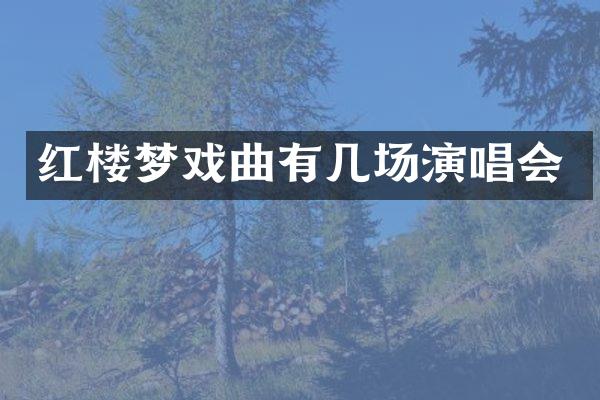 红楼梦戏曲有几场演唱会