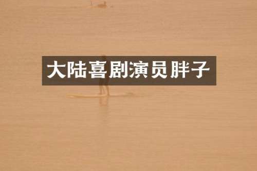 大陆喜剧演员胖子
