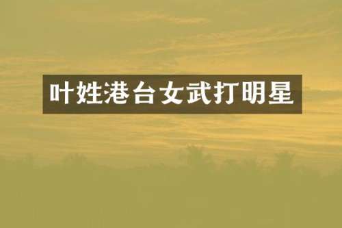 叶姓港台女武打明星