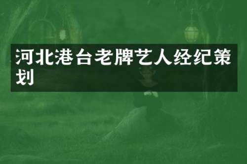 河北港台老牌艺人经纪策划
