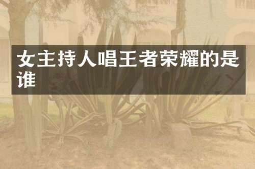 女主持人唱王者荣耀的是谁
