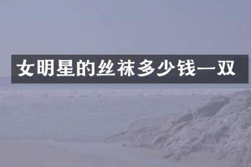女明星的丝袜多少钱一双