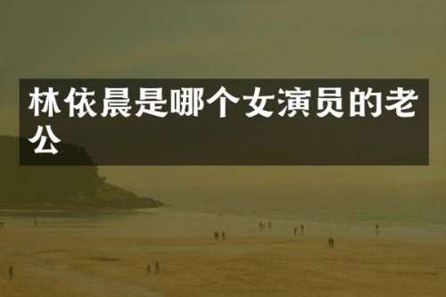 林依晨是哪个女演员的老公