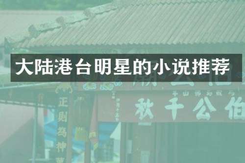 大陆港台明星的小说推荐