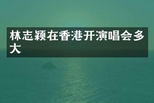 林志颖在香港开演唱会多大