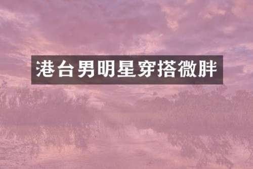 港台男明星穿搭微胖