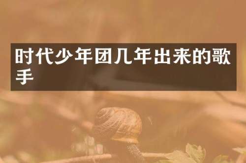 时代少年团几年出来的歌手