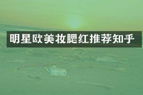 明星欧美妆腮红推荐知乎