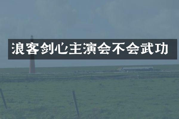 浪客剑心主演会不会武功