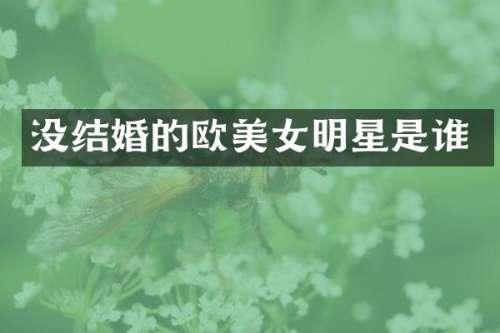 没结婚的欧明星是谁