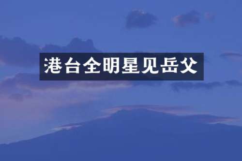 港台全明星见岳父