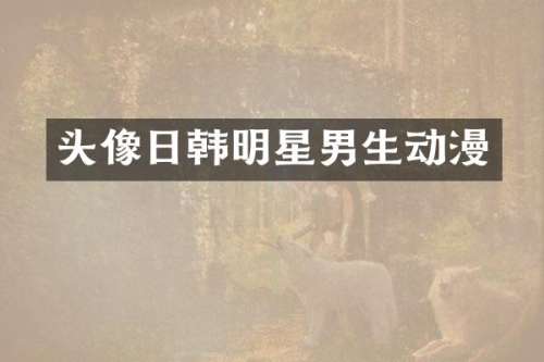 头像日韩明星男生动漫