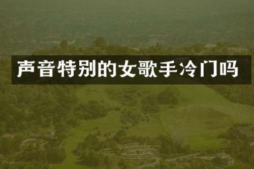 声音特别的女歌手冷门吗