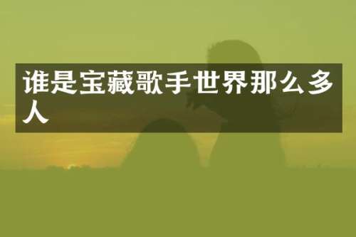 谁是宝藏歌手世界那么多人