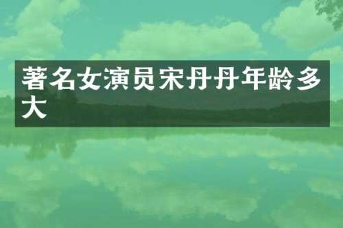 著名女演员宋丹丹年龄多大
