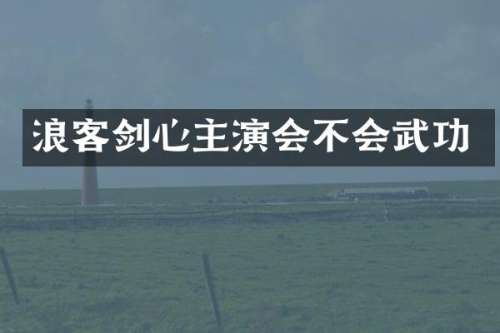 浪客剑心主演会不会武功