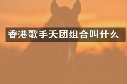 香港歌手天团组合叫什么