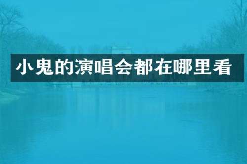 小鬼的演唱会都在哪里看